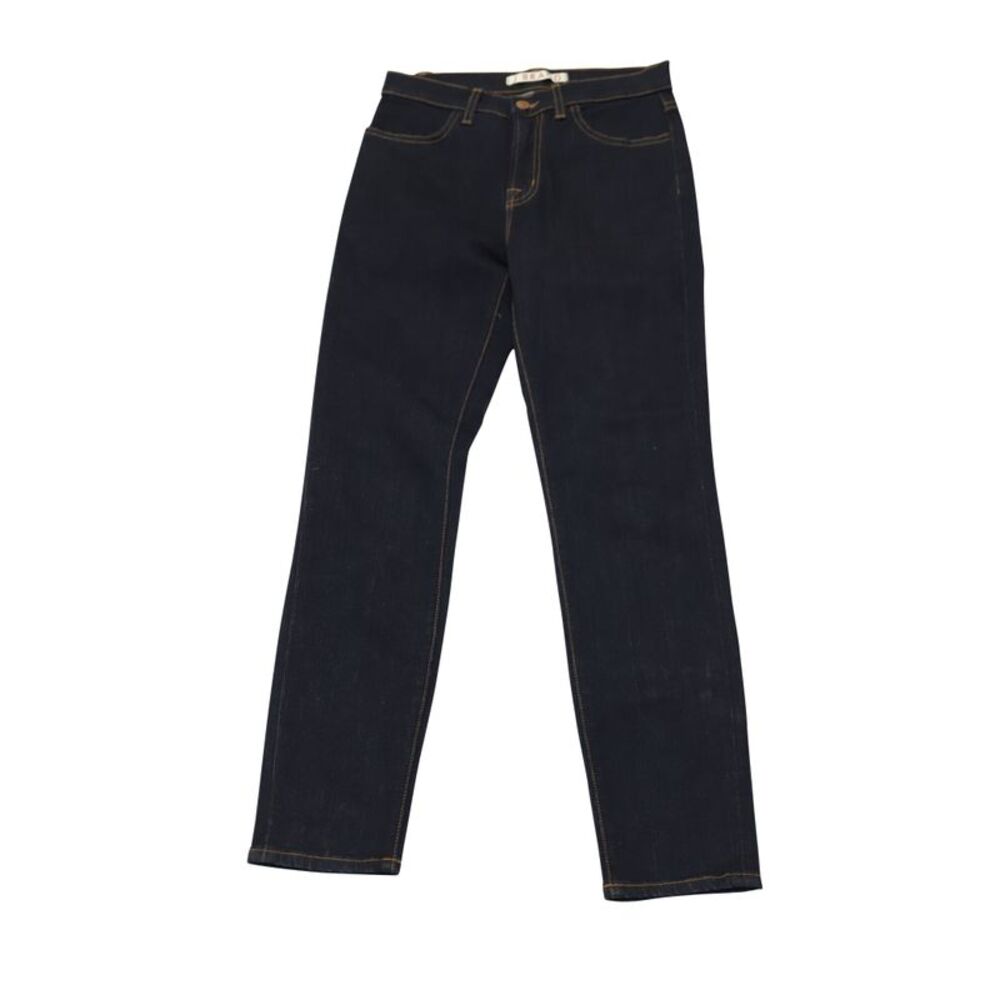 J Brand Cropped Skinny Jeans in Dark Blue Cotton